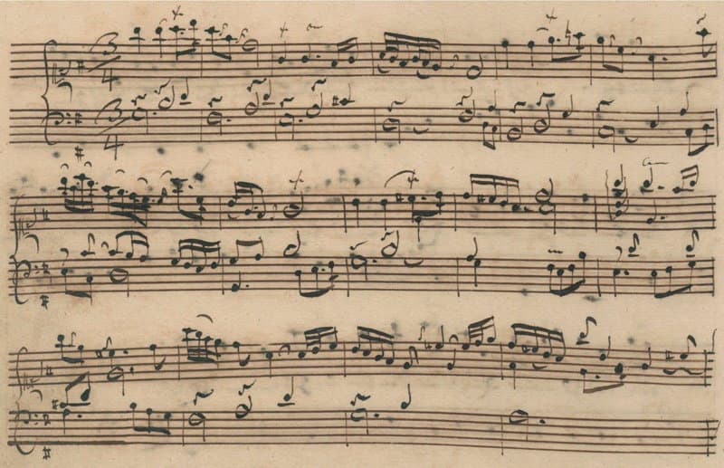 Autograph of the aria, the first and last piece of the Goldberg variations