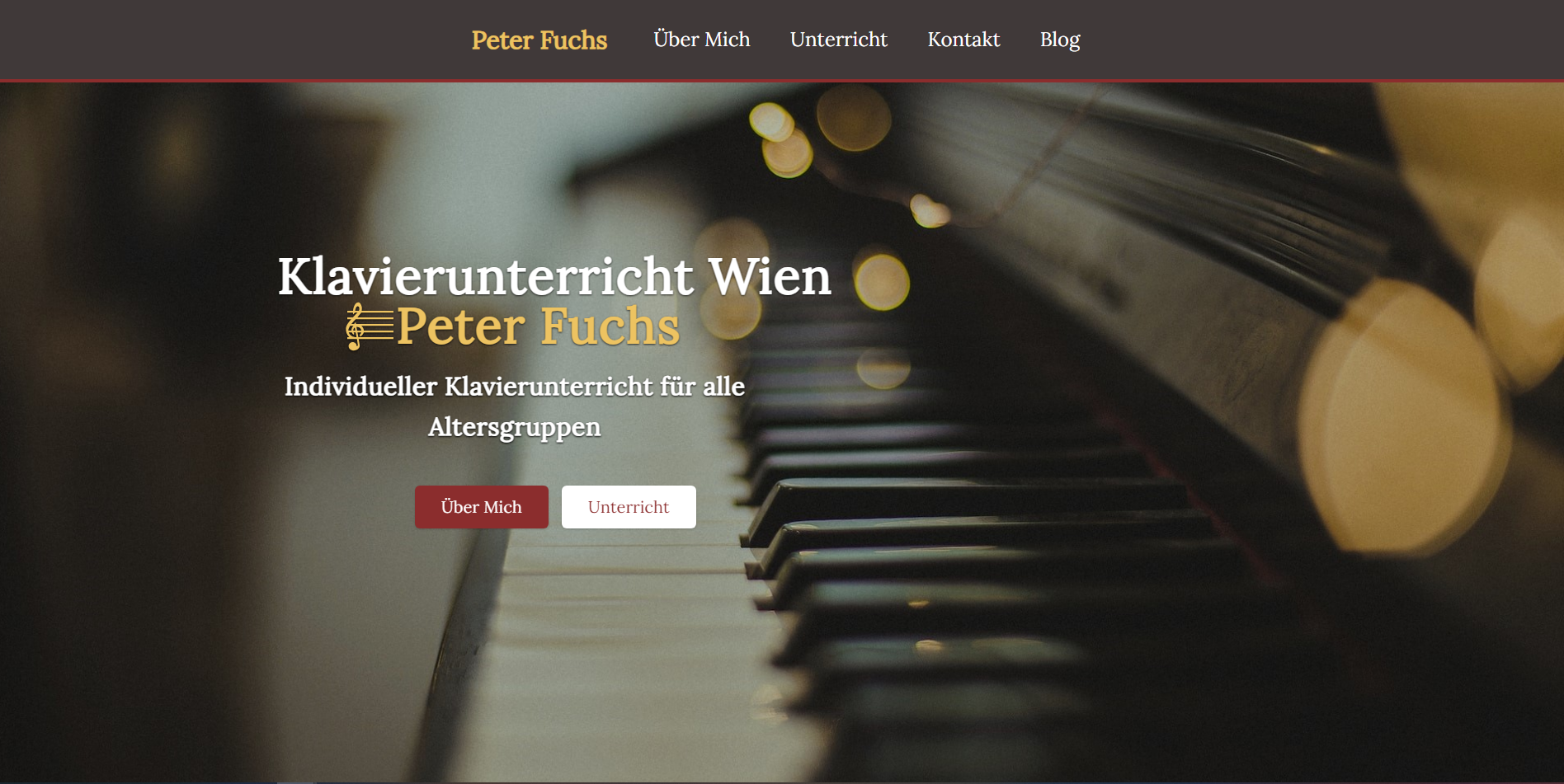 Piano Teacher Website